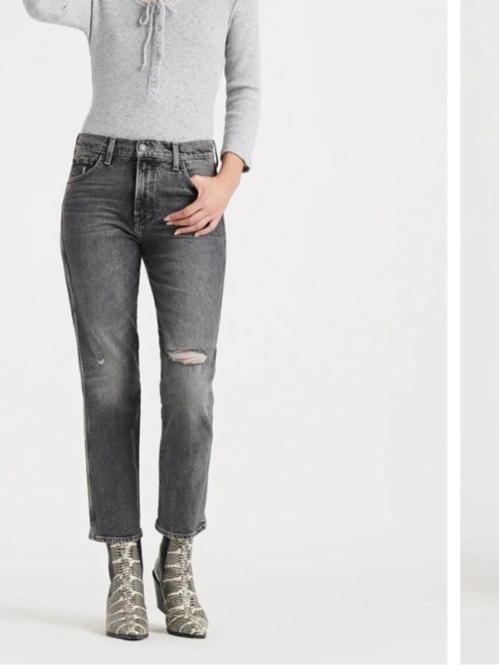 Lucky Brand Women's Mid Rise Authentic Straight Crop Jeans Size 10 or Size 30